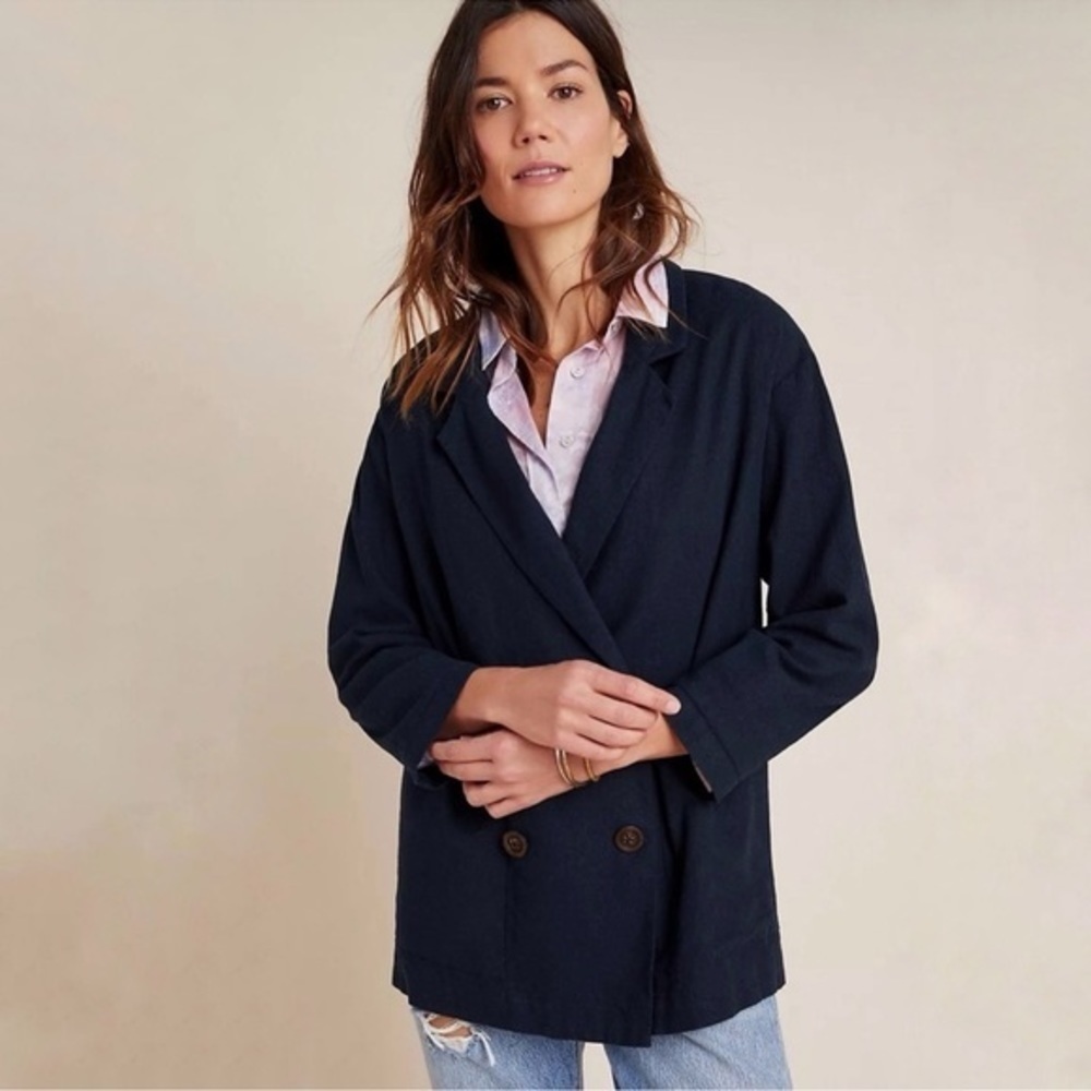AMADI Linen/Rayon Blazer - Picture 3 of 11